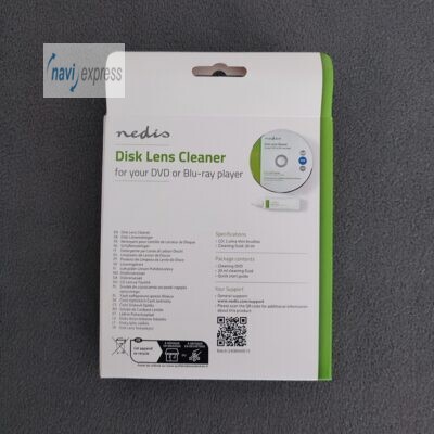 Nedis Reinigungs-DVD für Laser Linsen mit 20ml Flüssigkeit für DVD Player Blu-ray Player & Navi mit DVD