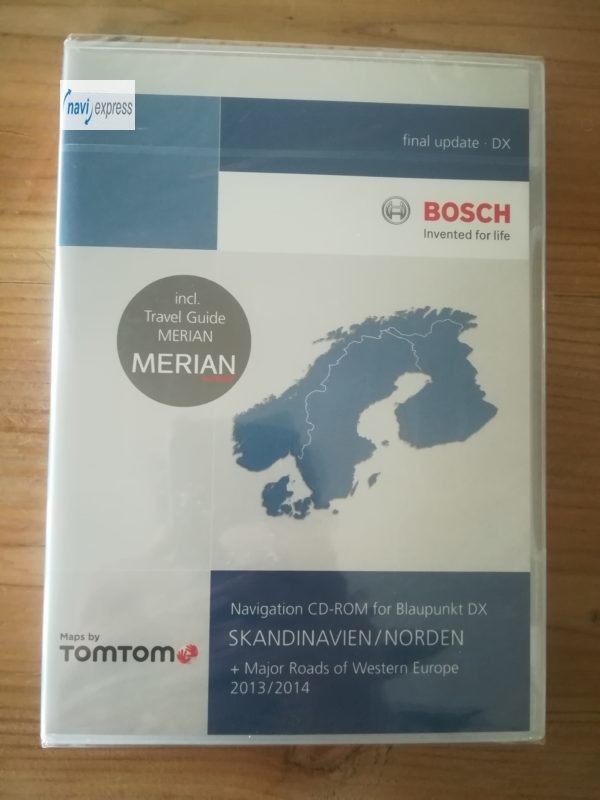 Navigations-CD Blaupunkt Travelpilot DX SKANDINAVIEN / NORDEN+ Major Roads of Western Europe 2013/2014 Final Update