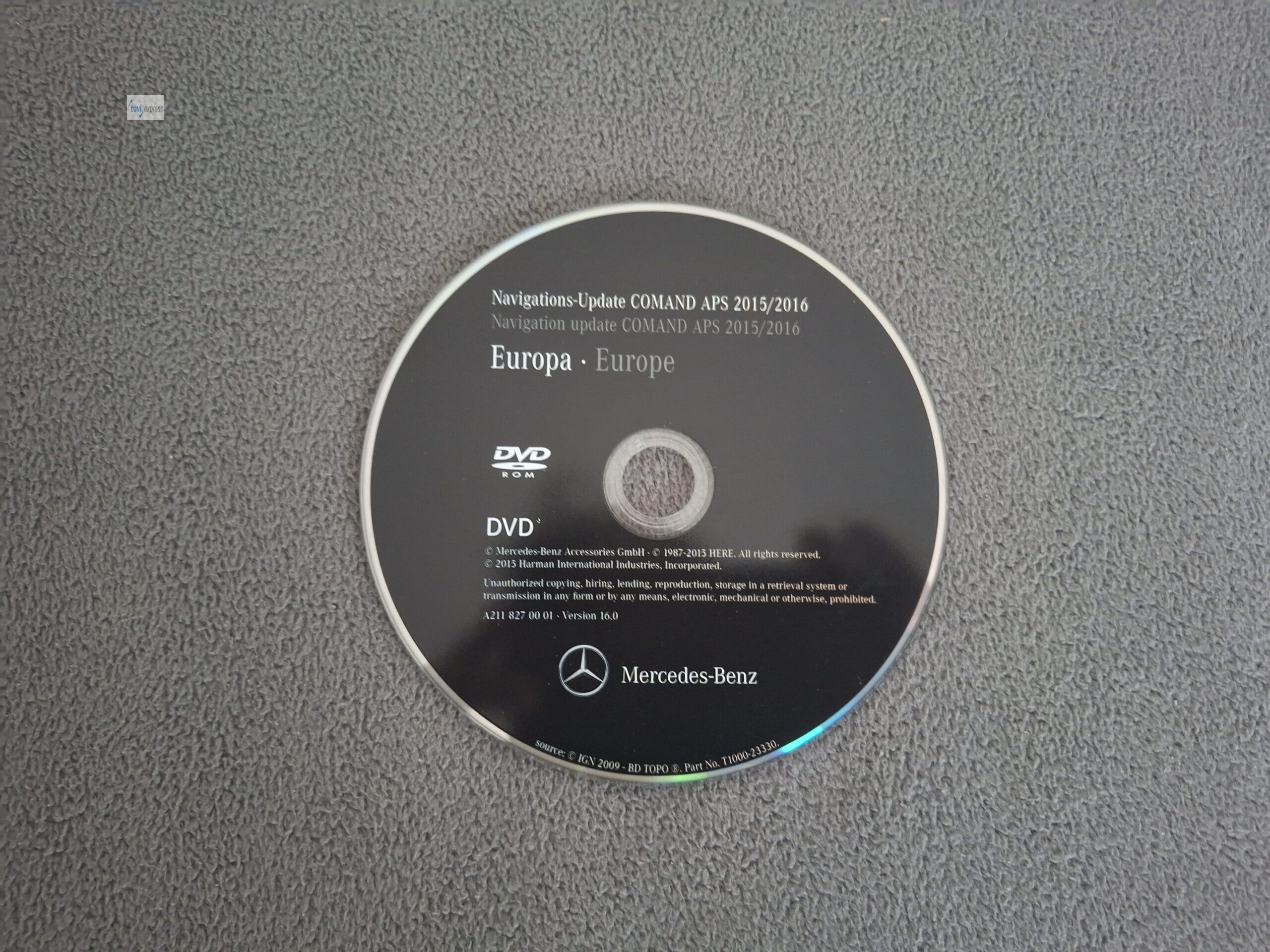 Mercedes-Benz Navi DVD COMAND APS NTG1 Europa 2015/2016