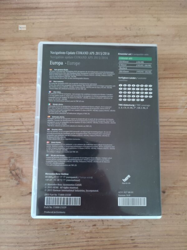 Mercedes-Benz Navigation DVD COMAND APS NTG1 Europa 2015/2016 A2118270001 Version 16.0 – Bild 2