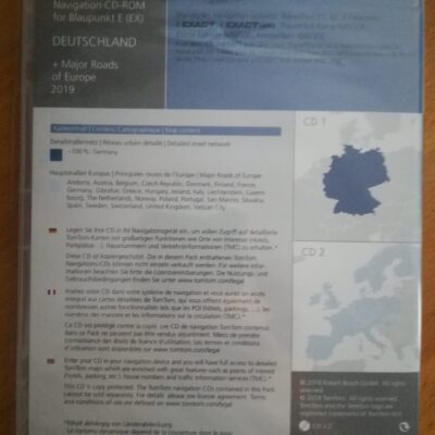 Navigation CD for Blaupunkt TravelPilot E (EX) DEUTSCHLAND + Major Roads of Europe 2019