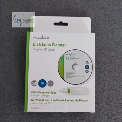Nedis Reinigungs-CD für Laser Linsen mit 20ml Flüssigkeit für CD Player & Navi Autoradio mit CD