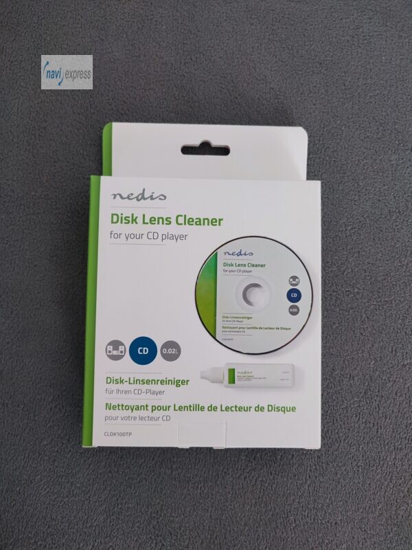 Nedis Reinigungs-CD für Laser Linsen mit 20ml Flüssigkeit für CD Player & Navi Autoradio mit CD