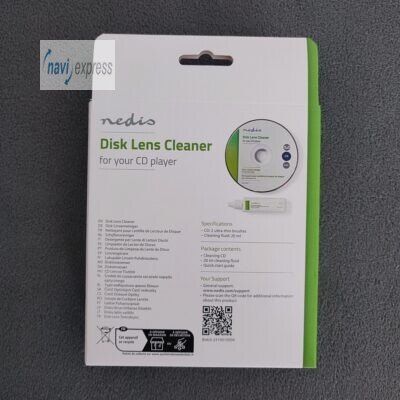 Nedis Reinigungs-CD für Laser Linsen mit 20ml Flüssigkeit für CD Player & Navi Autoradio mit CD