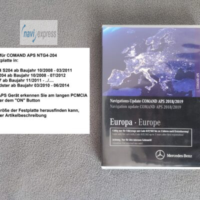 Mercedes-Benz Navigation DVD COMAND APS NTG4-204 Europa 2018/2019