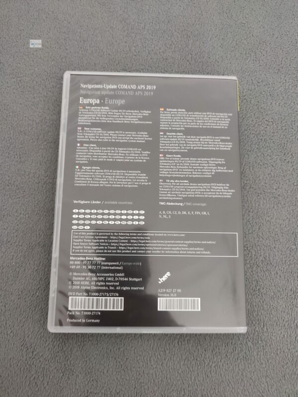 MERCEDES-BENZ Navigations-DVD COMAND APS NTG 2.5 Europa 2019 A2198272700 zitrus - Image 2