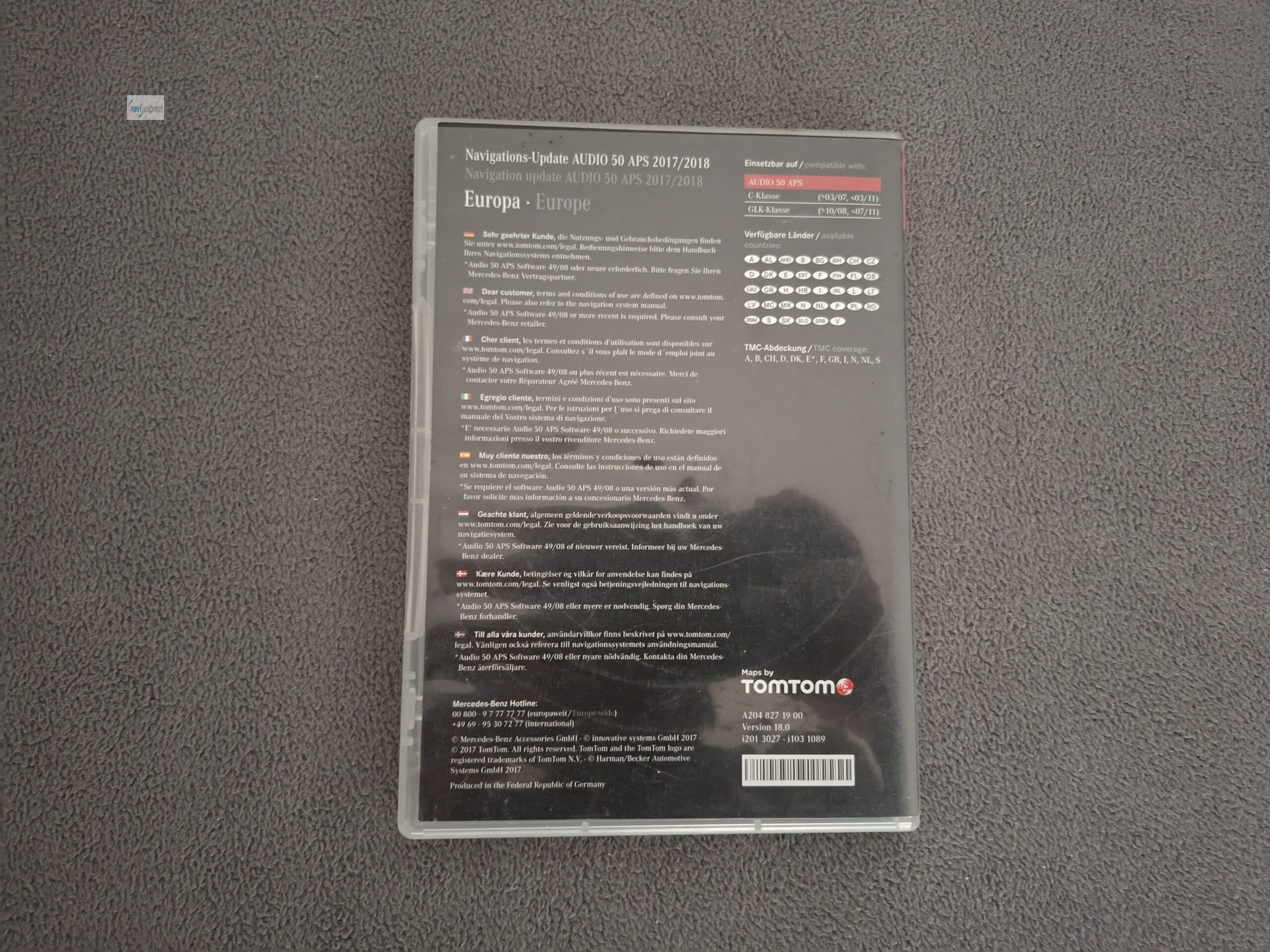 Mercedes Navi DVD AUDIO 50 APS NTG4-204 EUROPA 2017/2018 A2048271900 – Bild 3