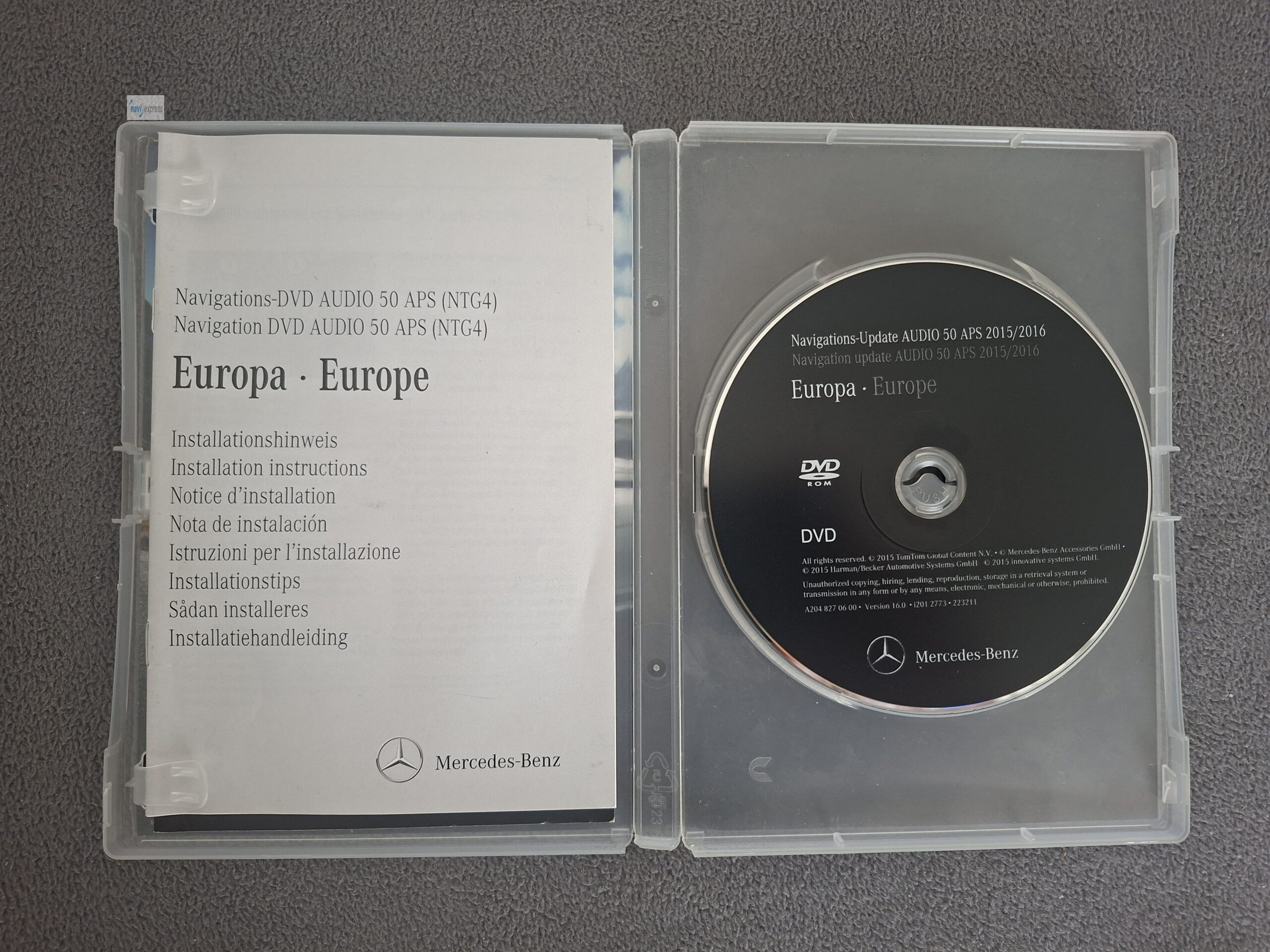 Mercedes-Benz Navigations-DVD für AUDIO 50 APS NTG4-204 EUROPA 2015/2016 A2048270600 korallenrot – Bild 4