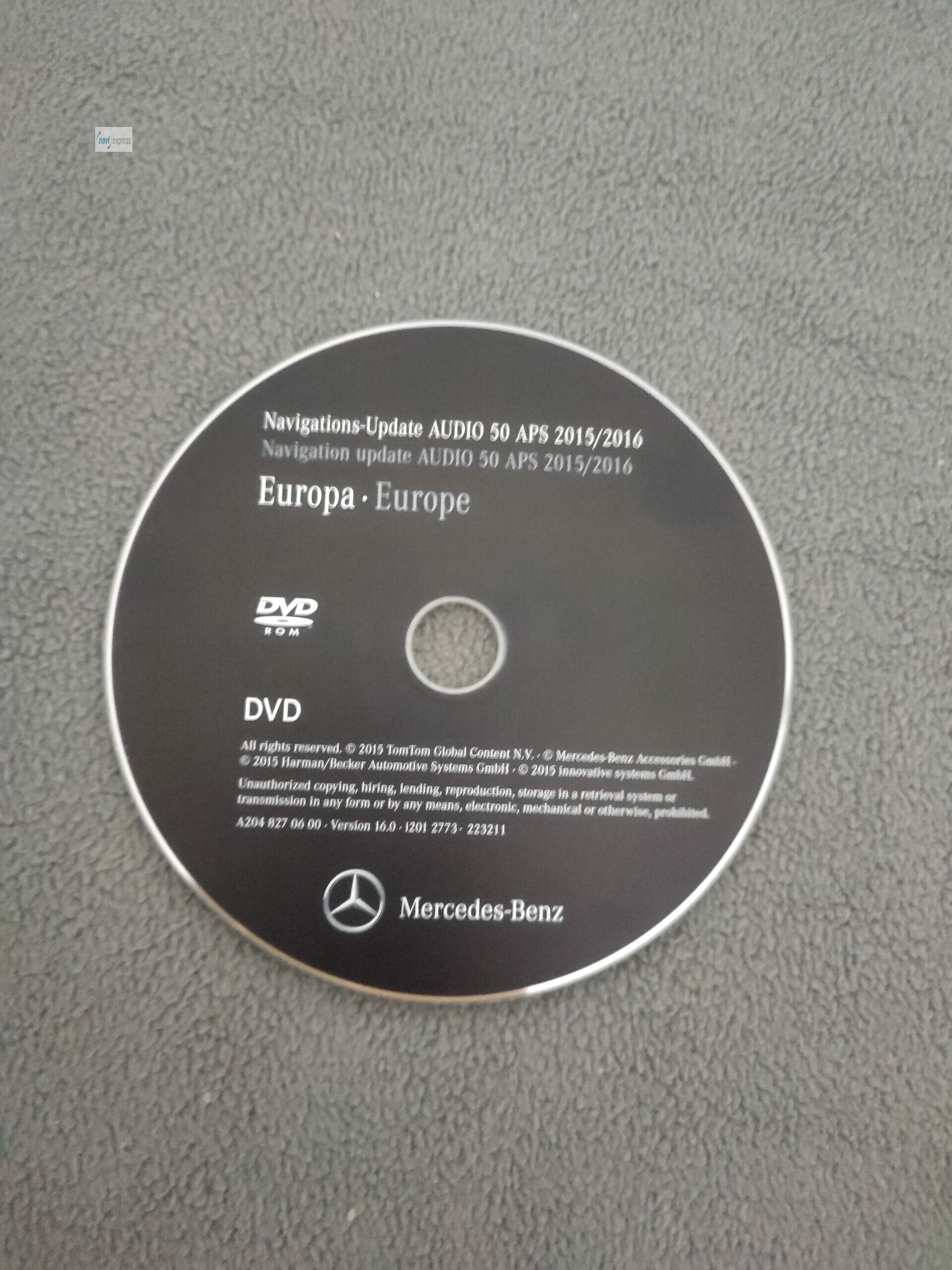 Navigations-dvd Audio 50 Aps 2020 Download Mercedes-Benz Navigations-DVD für AUDIO 50 APS NTG4-204 EUROPA 2015/