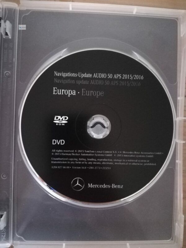 Mercedes-Benz Navigations-DVD für AUDIO 50 APS NTG4-204 EUROPA 2015/2016 A2048270600 korallenrot – Bild 3