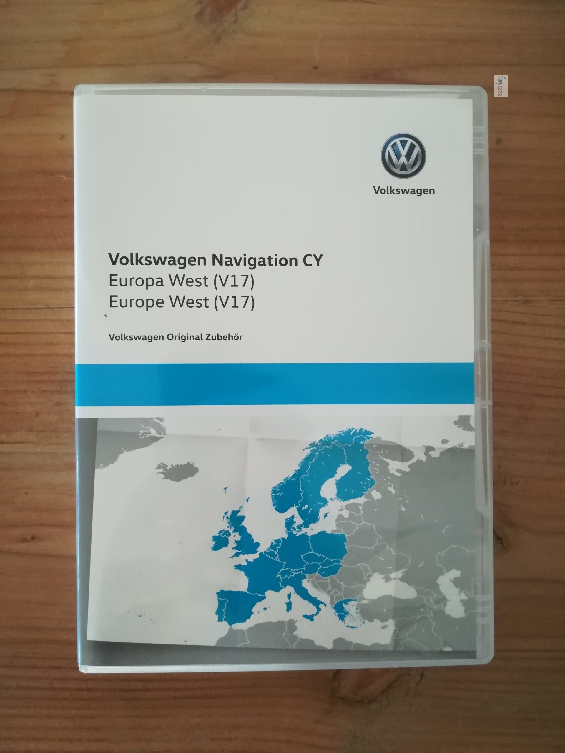 DVD Volkswagen Navigation CY EUROPA WEST 2020 V17 für VW RNS 510 RNS 810 &  Skoda RNS Columbus & SEAT Mediasystem - Navi-Express