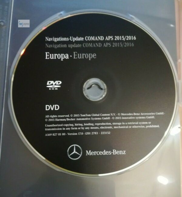 MERCEDES BENZ Navigation DVD COMAND APS NTG2 Europa 2015/2016  hellblau Version 17.0 A1698270100 - Image 3