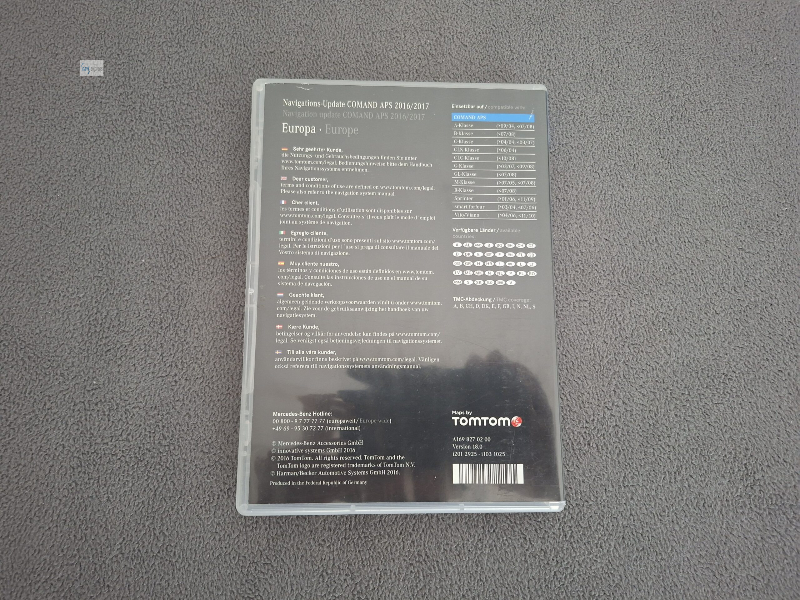 Mercedes-Benz Navi DVD COMAND APS NTG2 Europa 2016/2017 Version 18.0 A1698270200 – Bild 3