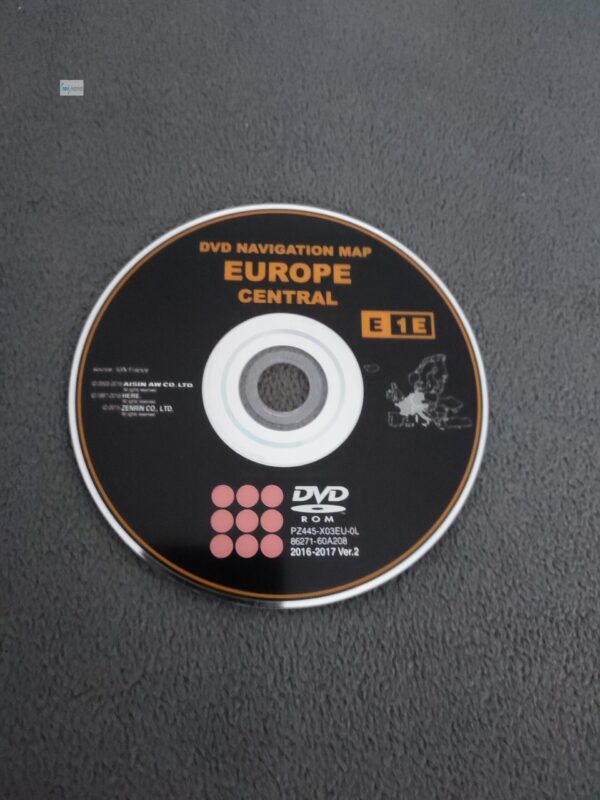 Toyota Navigations-DVD für TNS600 und TNS700 Deutschland + Zentraleuropa 2016/2017 Ver.2 E1E