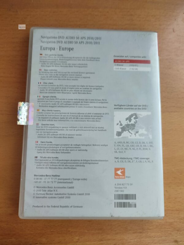 Mercedes Benz Navigations-DVD für AUDIO 50 APS NTG4-204 EUROPA 2010/2011 A2048277359 korallenrot - Image 2