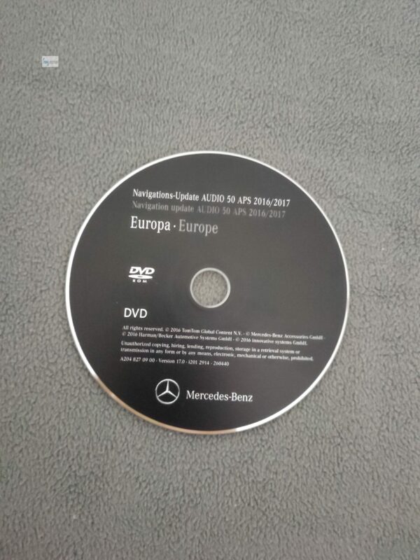 Mercedes Benz Navigations-Update DVD für AUDIO 50 APS NTG4 EUROPA 2016/2017 A2048270900 korallenrot