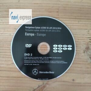 Mercedes-Benz Navigation DVD für Navi AUDIO 50 APS NTG 2.5 DVD2 DEUTSCHLAND BENELUX ALPEN CZ DK PL  A2198271200