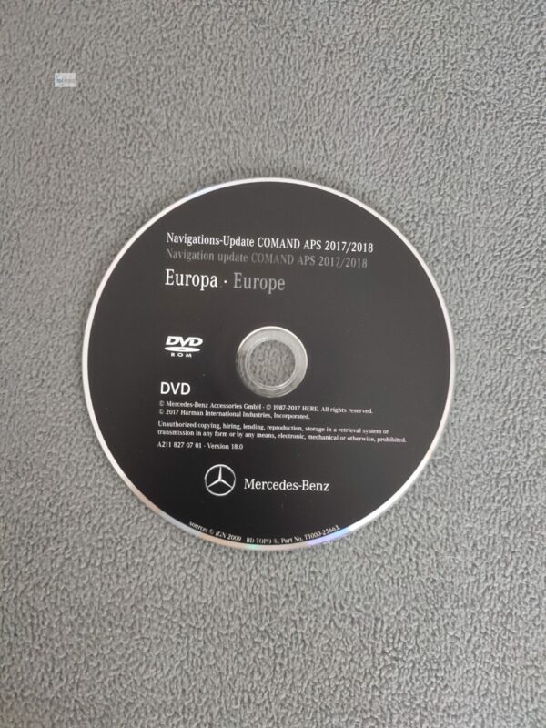 Mercedes Benz Navigations-Update DVD COMAND APS NTG1 Europa 2017/2018 Maybach E CLS SLK Klasse Version 18.0 Grün