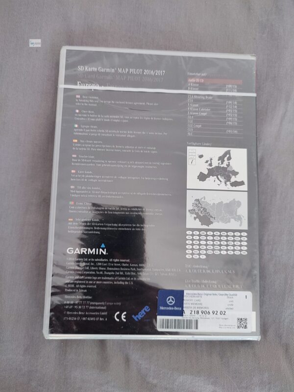 Erstinstallation SD Karte MERCEDES GARMIN MAP PILOT EUROPA 2016/2017 V7.0 AUDIO 20 CD NTG5 STAR1 - Image 2