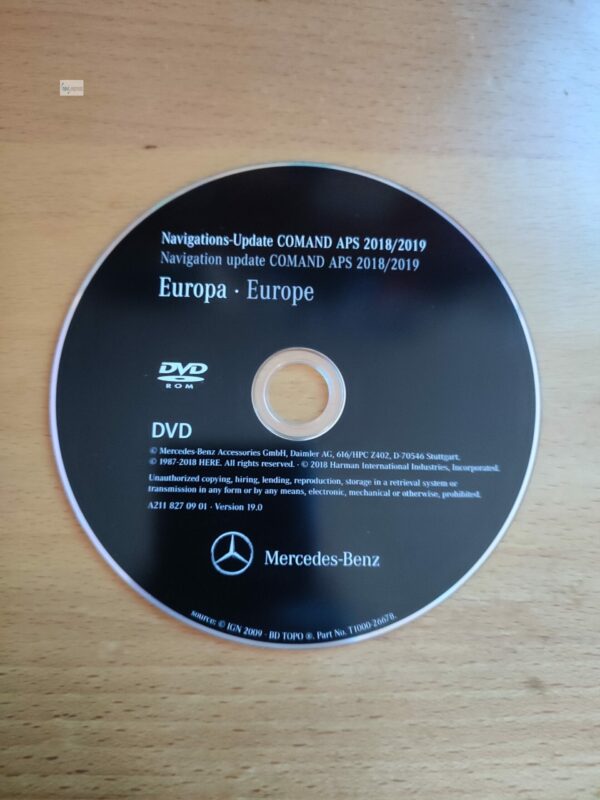 Mercedes Benz Navigations-Update DVD COMAND APS NTG1 Europa 2018/2019 Maybach E CLS SLK Klasse Version 19.0 A2118270901
