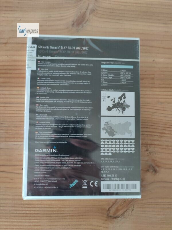 Erstinstallation SD Karte Garmin MAP PILOT Audio 20 NTG5 Star2 EUROPA 2021/2022 Version 17.0 – Bild 2
