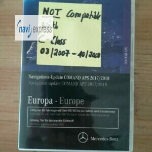 MERCEDES BENZ Navigation DVD COMAND APS Europa 2017/2018 für GLK C-Klasse NTG 4-204 violett Version 15.0