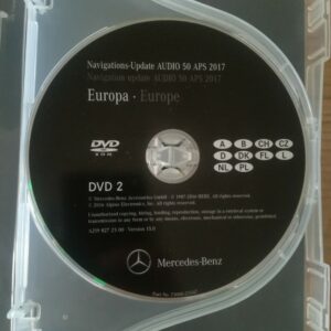 Mercedes-Benz Navigation DVD für Navi AUDIO 50 APS NTG 2.5 DVD2 2017 DEUTSCHLAND BENELUX ALPEN CZ DK PL A2198272500
