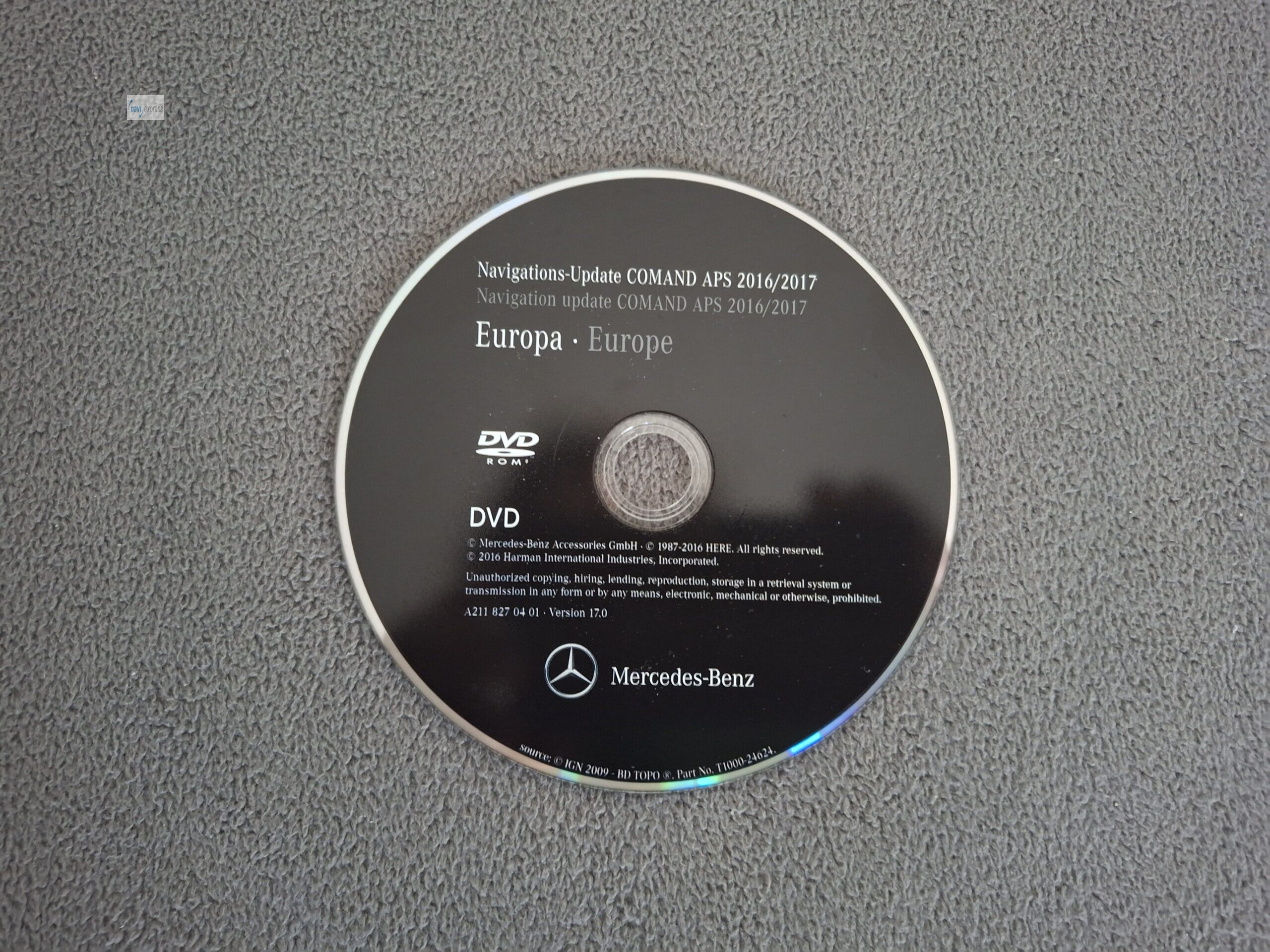 Navi DVD Mercedes COMAND APS NTG1 Europa 2016/2017 V17.0 A2118270401