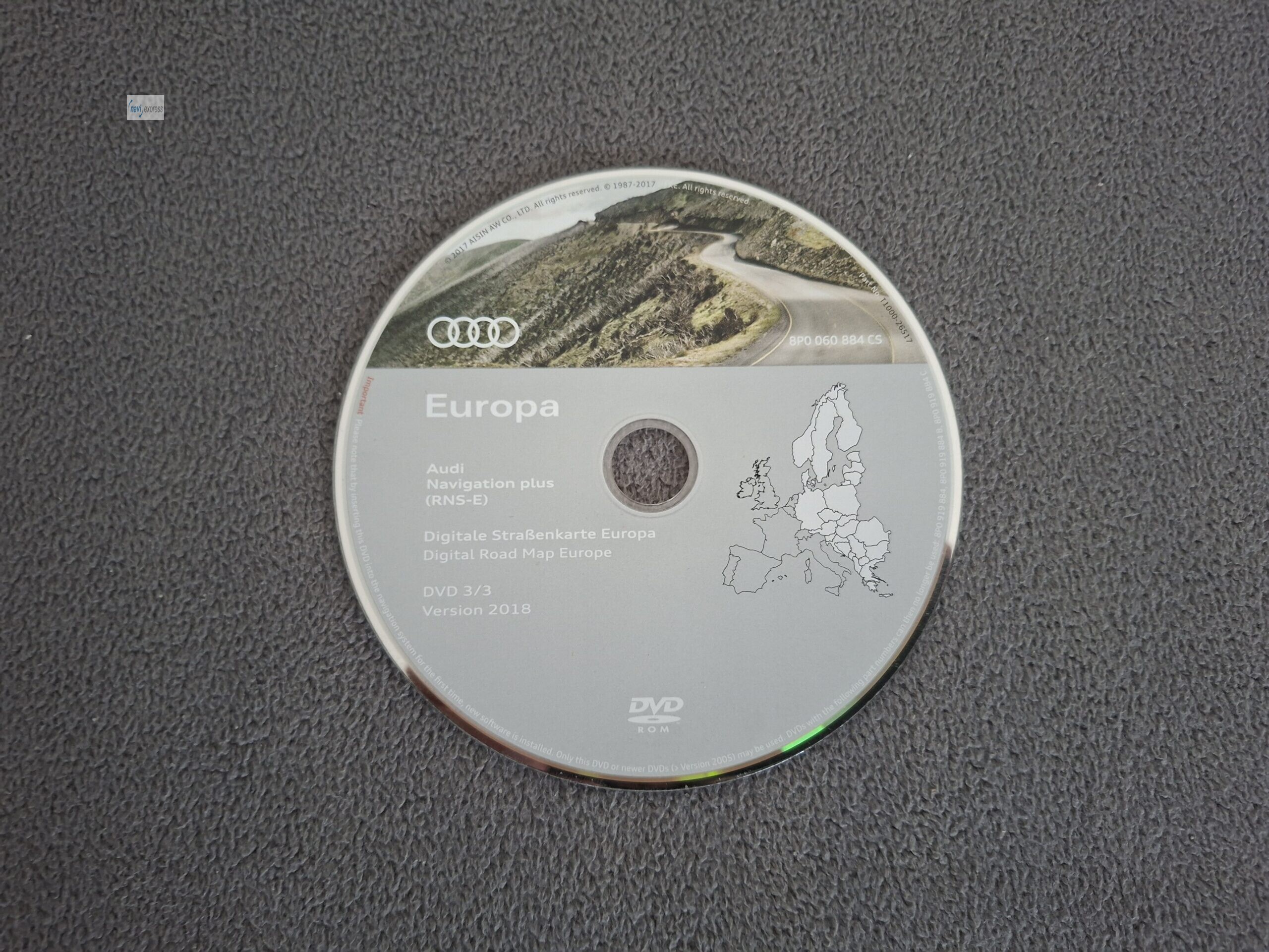 AUDI RNS-E Navi DVD Deutschland Osteuropa Skandinavien 2018
