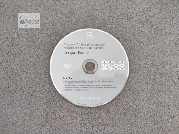 Mercedes-Benz Navigation DVD AUDIO 50 APS NTG 2.5 DVD2 DEUTSCHLAND 2008/2009