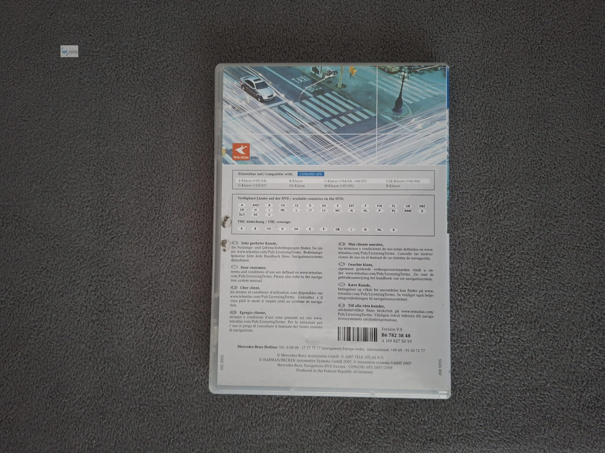 Mercedes-Benz Navi DVD COMAND APS NTG2 Europa 2007/2008 Version 9.0 – Bild 3