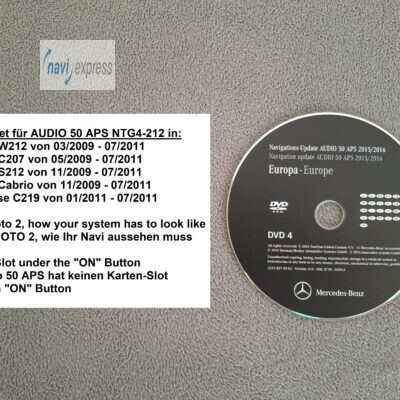 Mercedes Navi DVD Audio 50 APS NTG4-212 Deutschland Osteuropa 2015/2016