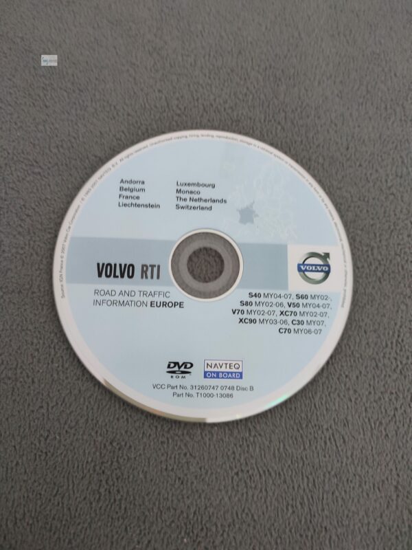 Volvo RTI Navigations-DVD MY02-07 Disc B Frankreich Schweiz BeNeLux 2007