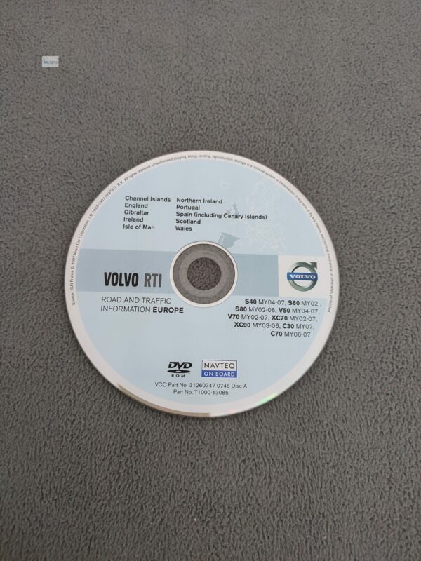 Volvo RTI Navigations-DVD MY02-07 Disc A Spanien Portugal Großbritannien Irland 2007