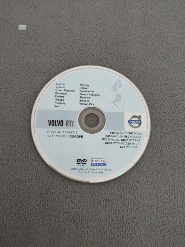 Volvo RTI Navigations-DVD MY02-07 Disc D Italien Skandinavien Österreich 2007