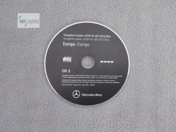 Mercedes-Benz Navigation CD Audio 50 APS NTG2 DEUTSCHLAND ALPEN 2015/2016