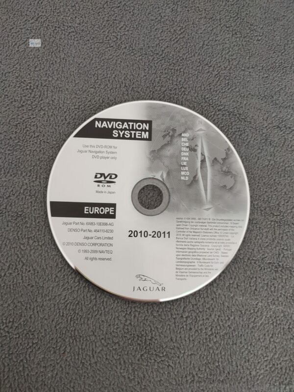 DVD Navigation JAGUAR Deutschland Benelux Frankreich Dänemark 2010/2011 DENSO XF X250 XK X150