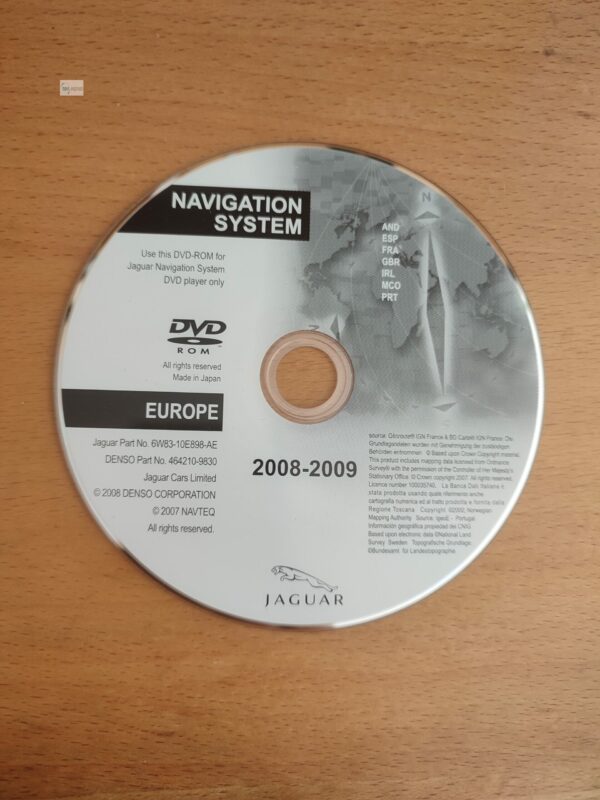 DVD Navigation JAGUAR FRANCE SPAIN GREAT BRITAIN 2008/2009 DENSO XF X250 XK X150
