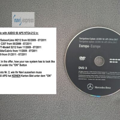 Mercedes Navigation DVD Audio 50 APS NTG4-212 DVD3 Deutschland 2016/2017 A2128270465