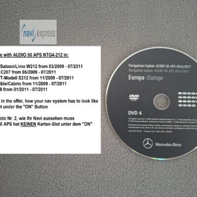 Mercedes-Benz Navi DVD Audio 50 APS NTG4-212 Deutschland Osteuropa 2016/2017 A2128270465 lachs