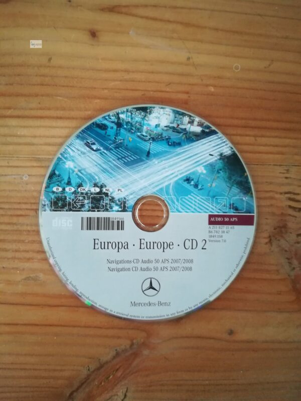Mercedes-Benz Navigations-CD Audio 50 APS NTG1 DEUTSCHLAND BENELUX DK PL 2007/2008 A2118271165 rot