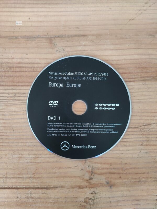 Mercedes-Benz Navi DVD Audio 50 APS NTG4-212 Deutschland Frankreich Spanien 2015/2016 A2128270365 lachs