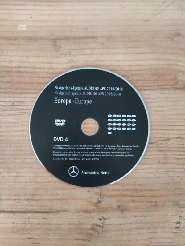 Mercedes-Benz Navi DVD Audio 50 APS NTG4-212 Deutschland Osteuropa 2015/2016 A2128270365 lachs