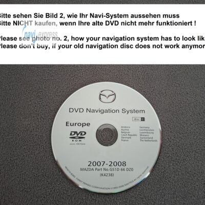 DVD Navigation Mazda DENSO Deutschland Frankreich Österreich Schweiz BeNeLux 2007/2008 GS1D66DZ0