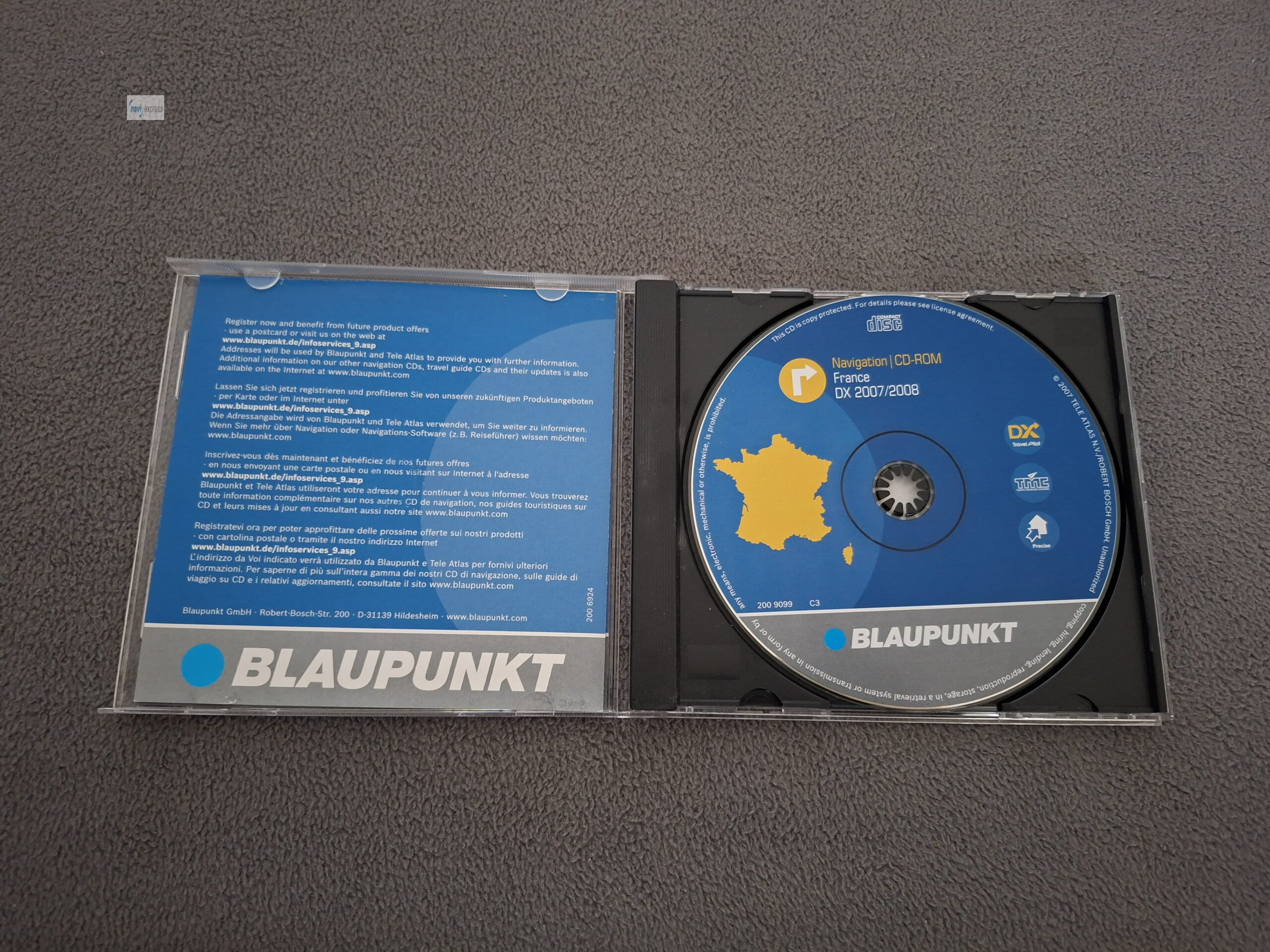Navigations-CD Blaupunkt Travelpilot DX France Frankreich 2007/2008