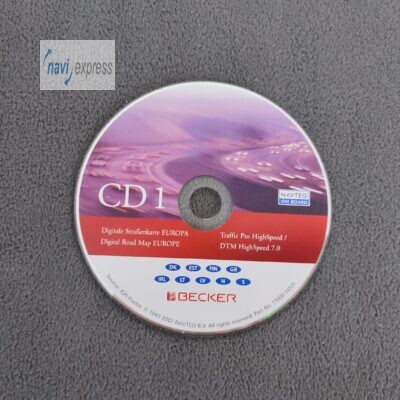 BECKER Navigation CD Traffic Pro DTM HIGHSPEED Skandinavien Great Britain Ireland 2007/2008 Version 7.0
