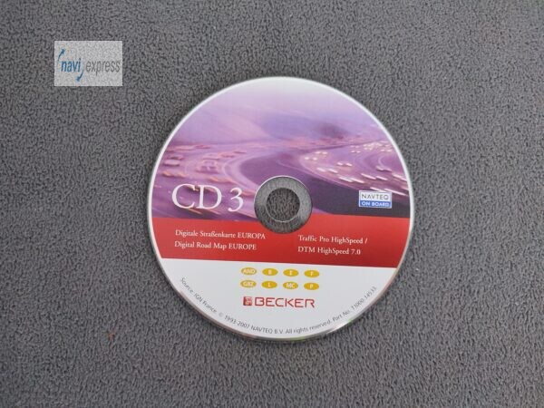 BECKER Navigation CD Traffic Pro DTM HIGHSPEED France Espana Portugal 2007/2008 Version 7.0