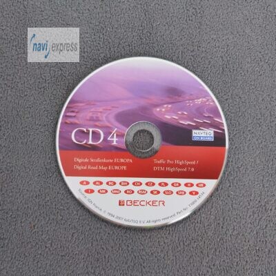 BECKER Navigation CD Traffic Pro DTM HIGHSPEED Alpen Italia Osteuropa 2007/2008 Version 7.0