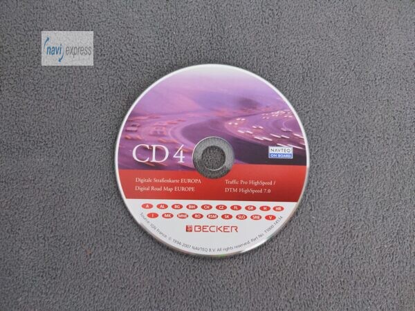 BECKER Navigation CD Traffic Pro DTM HIGHSPEED Alpen Italia Osteuropa 2007/2008 Version 7.0