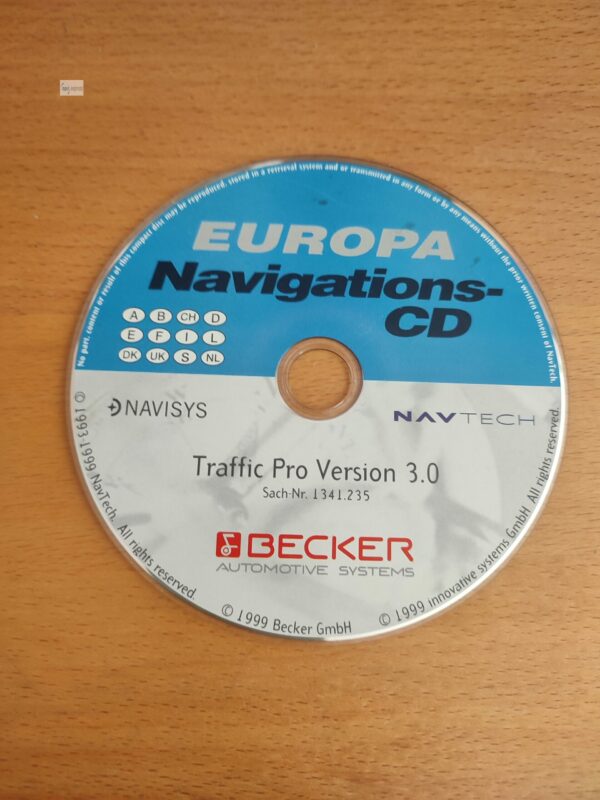 BECKER Navigations-CD Traffic Pro / DTM Deutschland Westeuropa 1999 Version 3.0